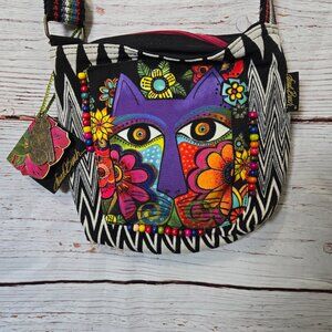 #230 Laurel Burch “Blossoming Feline” Small Crossbody – NWT